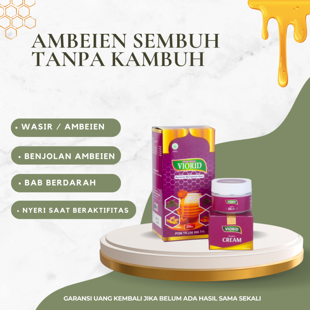 Terlaris Dijamin Original Viorid Madu Obat Ambeien Wasir Paling Ampuh Herbal Ambeyen Luar Stadium 1 