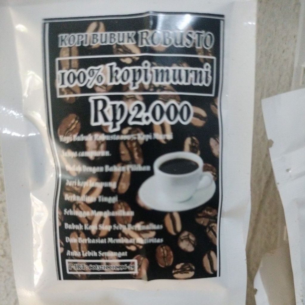 

Kopi robusta Lampung saset