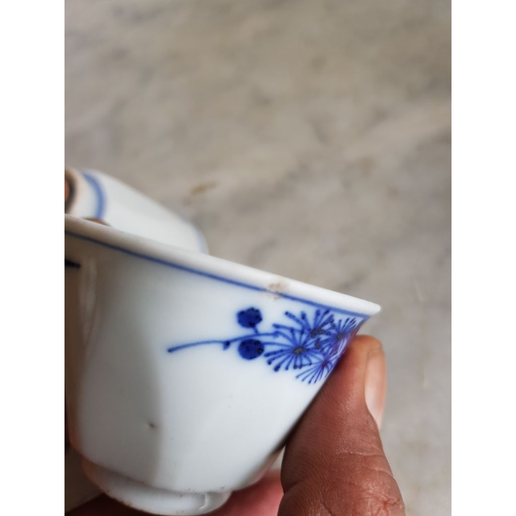 2 biji mangkok cina antik