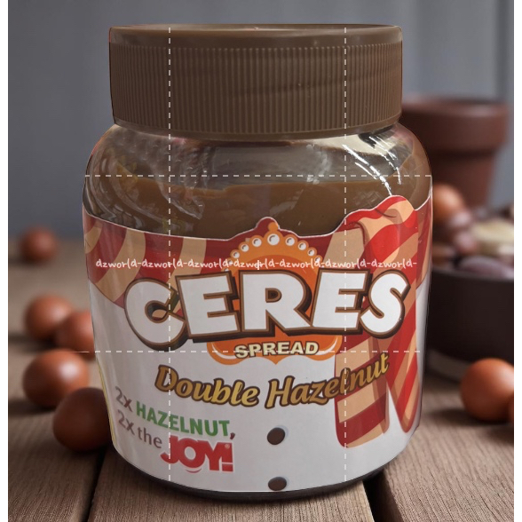 

Ceres Spread 350gr Double Hazelnut Selai Rasa Kacang Hazel Chocolate Coklat Jar Jam Seres