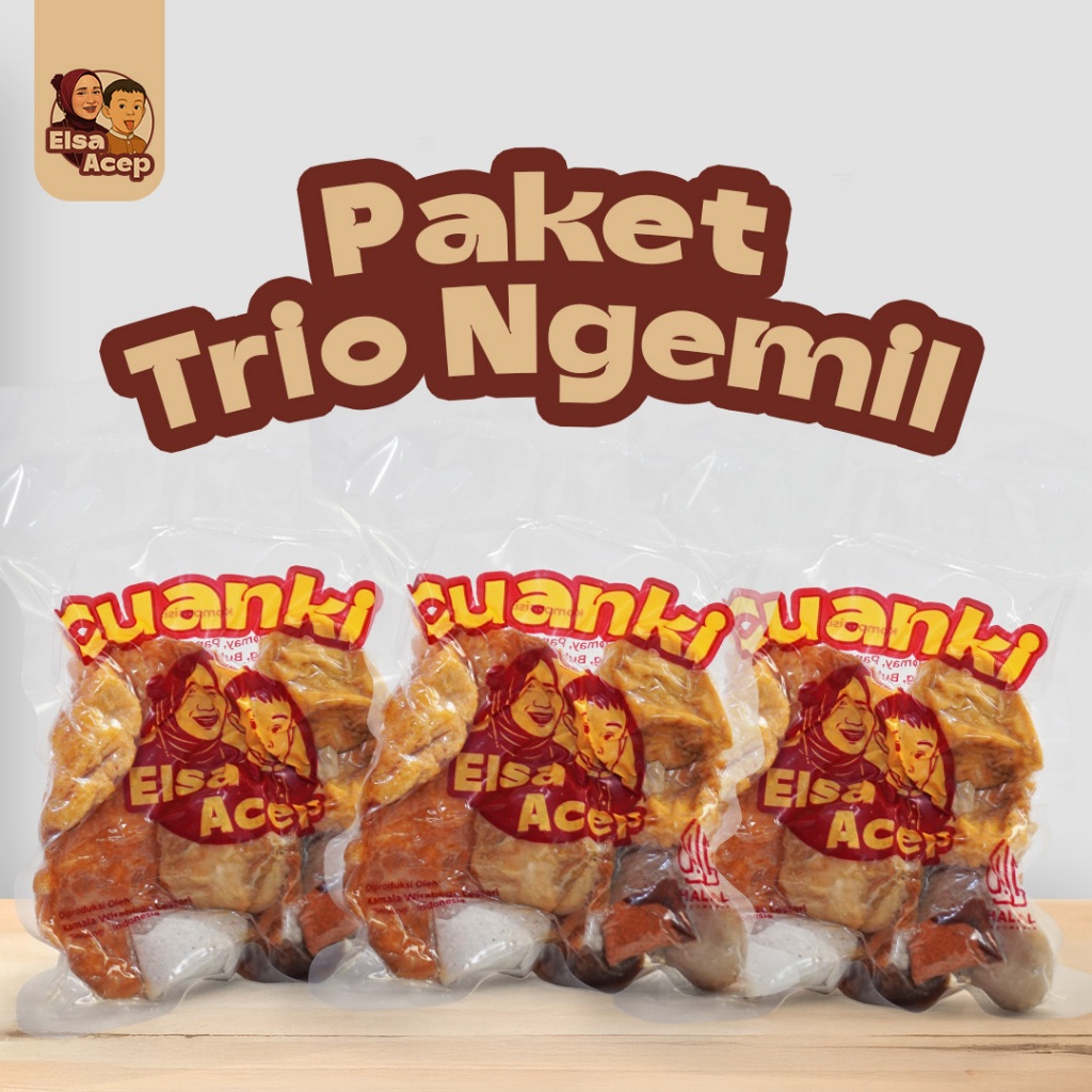 

Elsa Acep Paket Trio Ngemil Cuanki Instant Premium 3Pcs | Cuanki Kuah Pedas Gurih Halal Khas Bandung