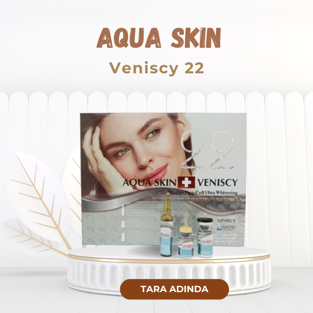 AQUA SKIN VENISCY 22 ECER (1 SET) WHITENING MENCERAHKAN MEMUTIHKAN MELEMBABKAN KULIT