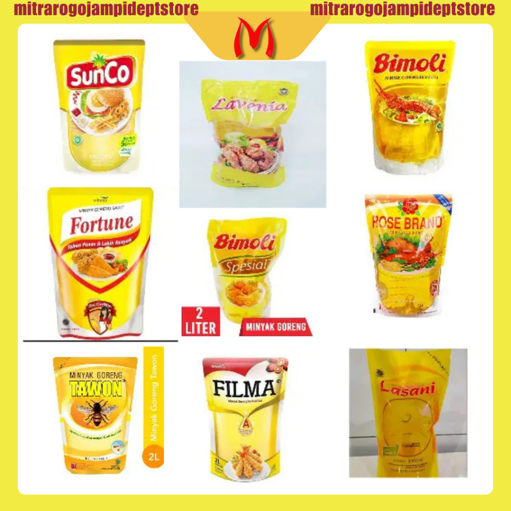 

Minyak Goreng Kemasan Refill 2LT/1.9LT | Filma | Sania | Sunco | Fortune | Tawon | Bimoli