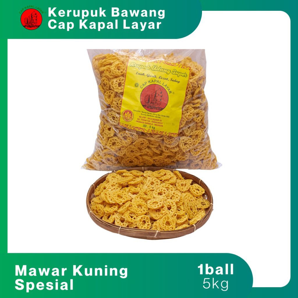 

Kerupuk Mawar Special Kapal Layar Gurih dan renyah @1kg
