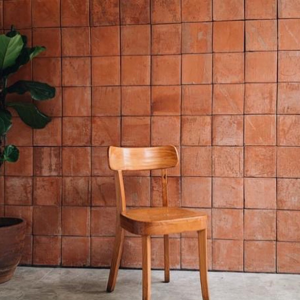 Ubin lantai klasik tanah liat terracotta