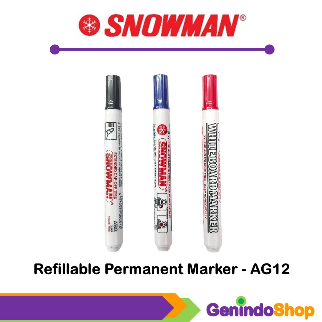

Spidol Permanen Marker (Refillable) Snowman AG-12