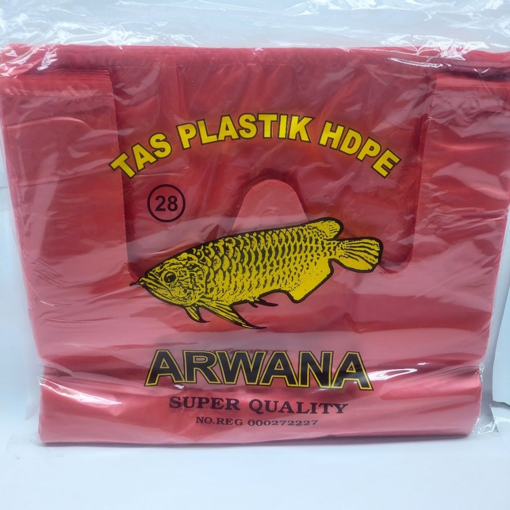 KANTONG MERAH/PLASTIK MERAH HD ARWANA ( 1 BKS )