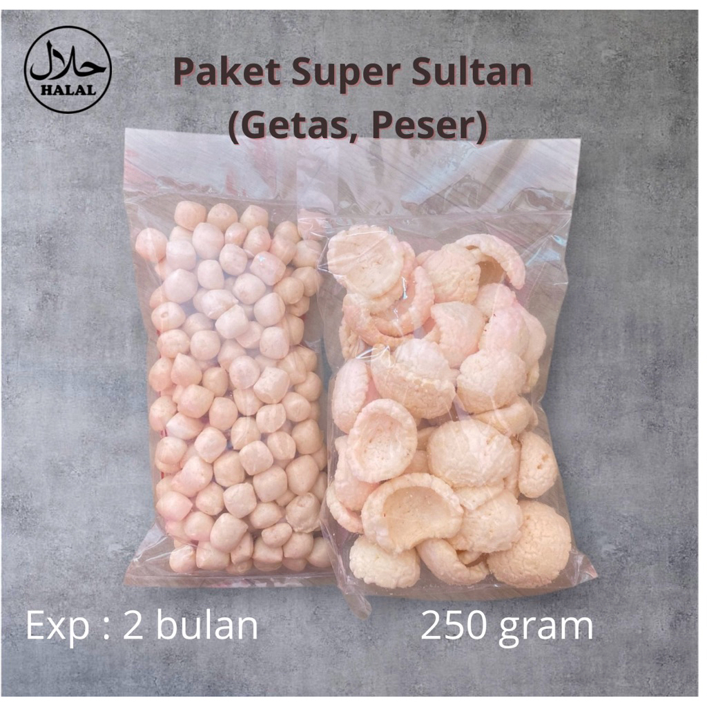 

PAKET SUPER SULTAN (GETAS BANGKA, MANGKOK) /kemasan 250g