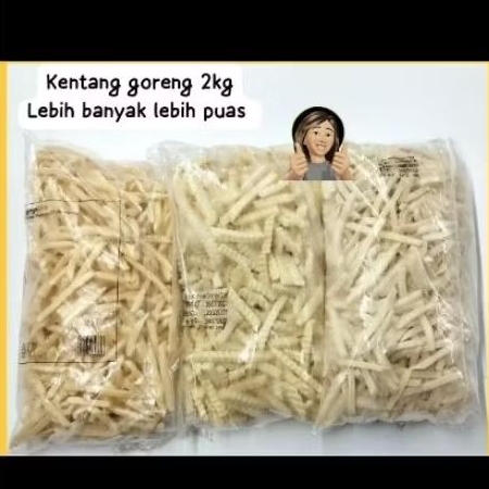 

GogoKita shoestring Gogo crinkle french fries kentang goreng frozen 2kg kentang goreng beku