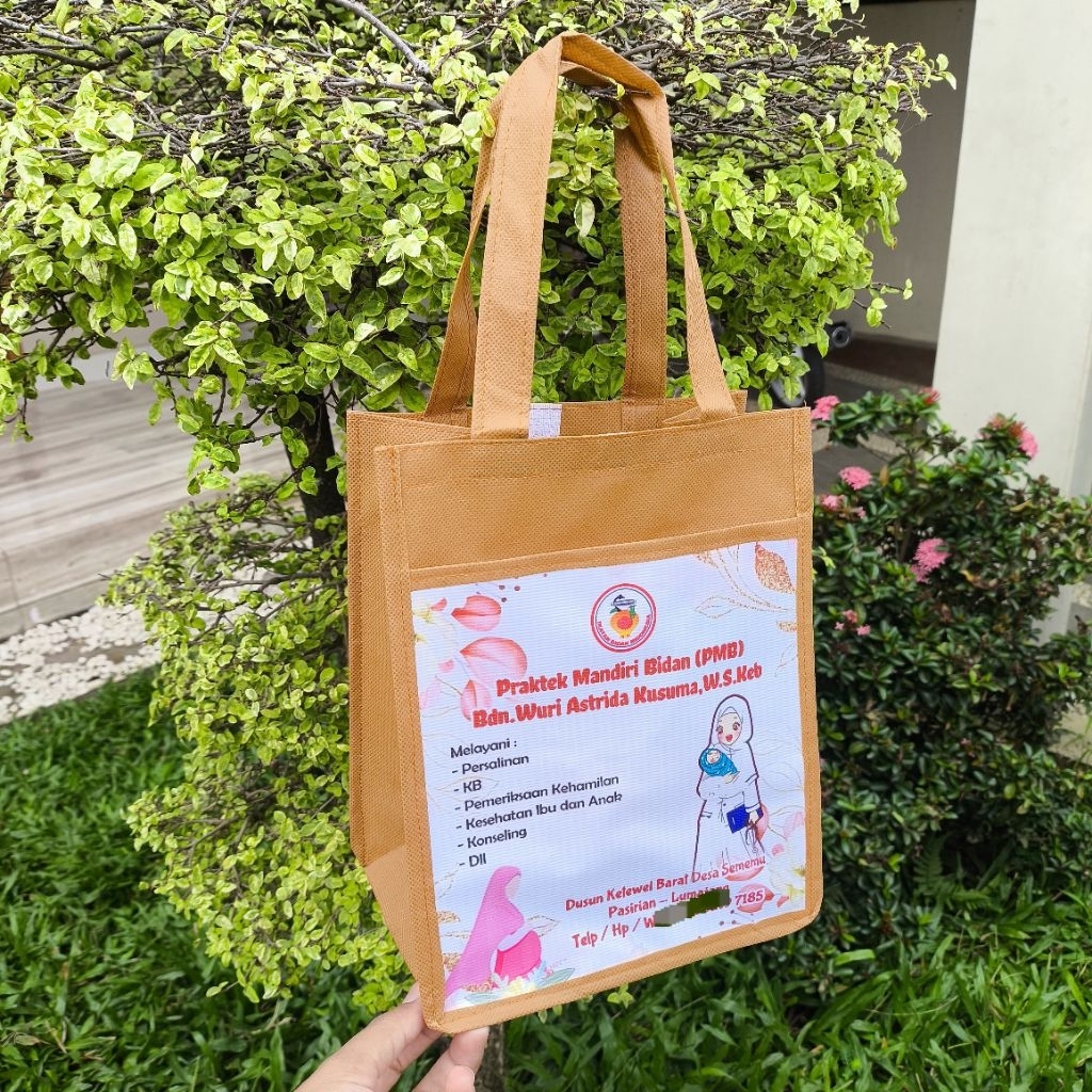 

Tas Bidan/Tas Souvenir Persalinan/Tas Klinik Custom Foto