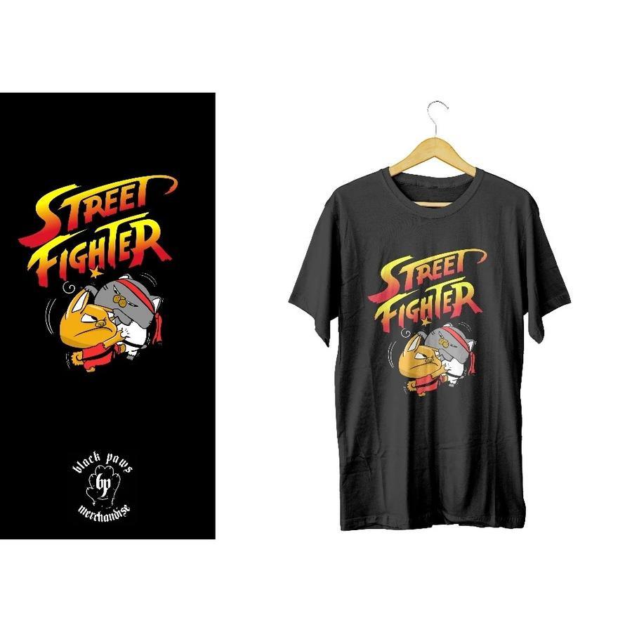T-shirt Street Fighter Cats - Blackpaws