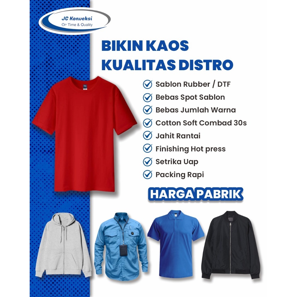 Kaos Premium Lengan Panjang - Polos - Combed 30 S