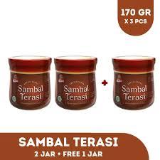 

Paket Sambal Terasi Dua Belibis 170 Gr Buy 2 Get 1 & Nonis Sambal Rebon Teri Medan 150gr