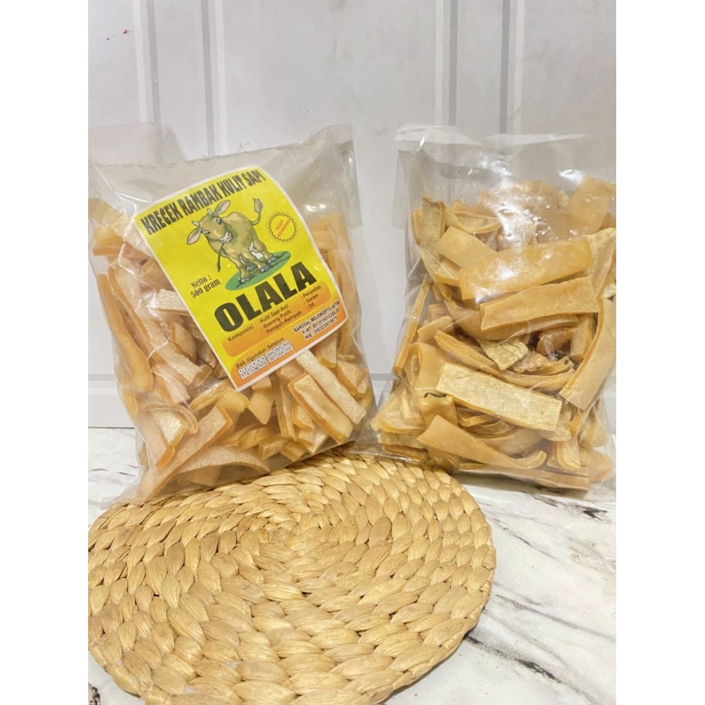 

KRECEK RAMBAK STIK KULIT SAPI ASLI PREMIUM MURAH OLALA 500gr