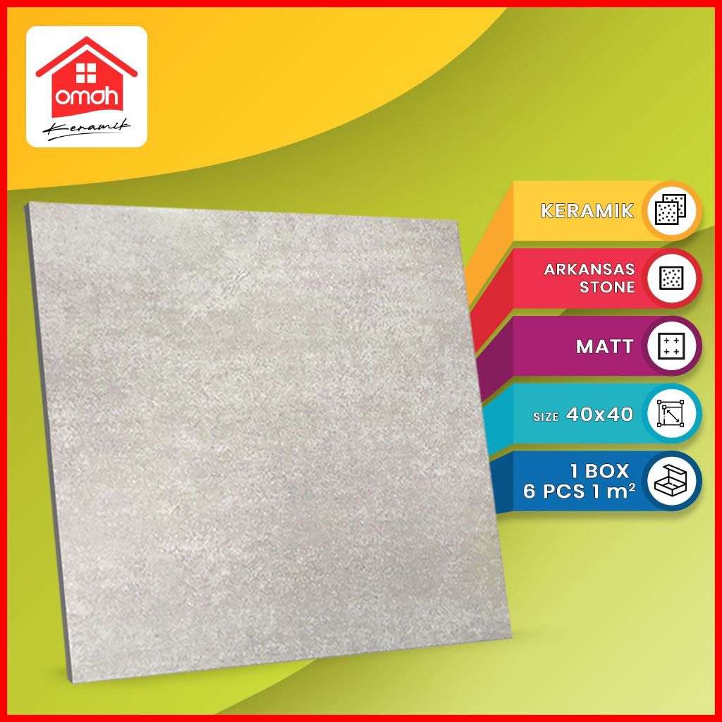Keramik Lantai Matt Signature 40x40 Arkansas Stone