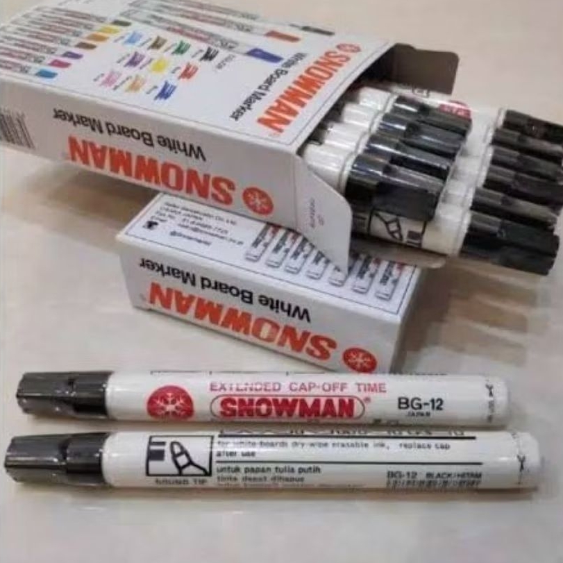 

spidol papan tulis spidol white board marker snowman BG-12 (lusin)