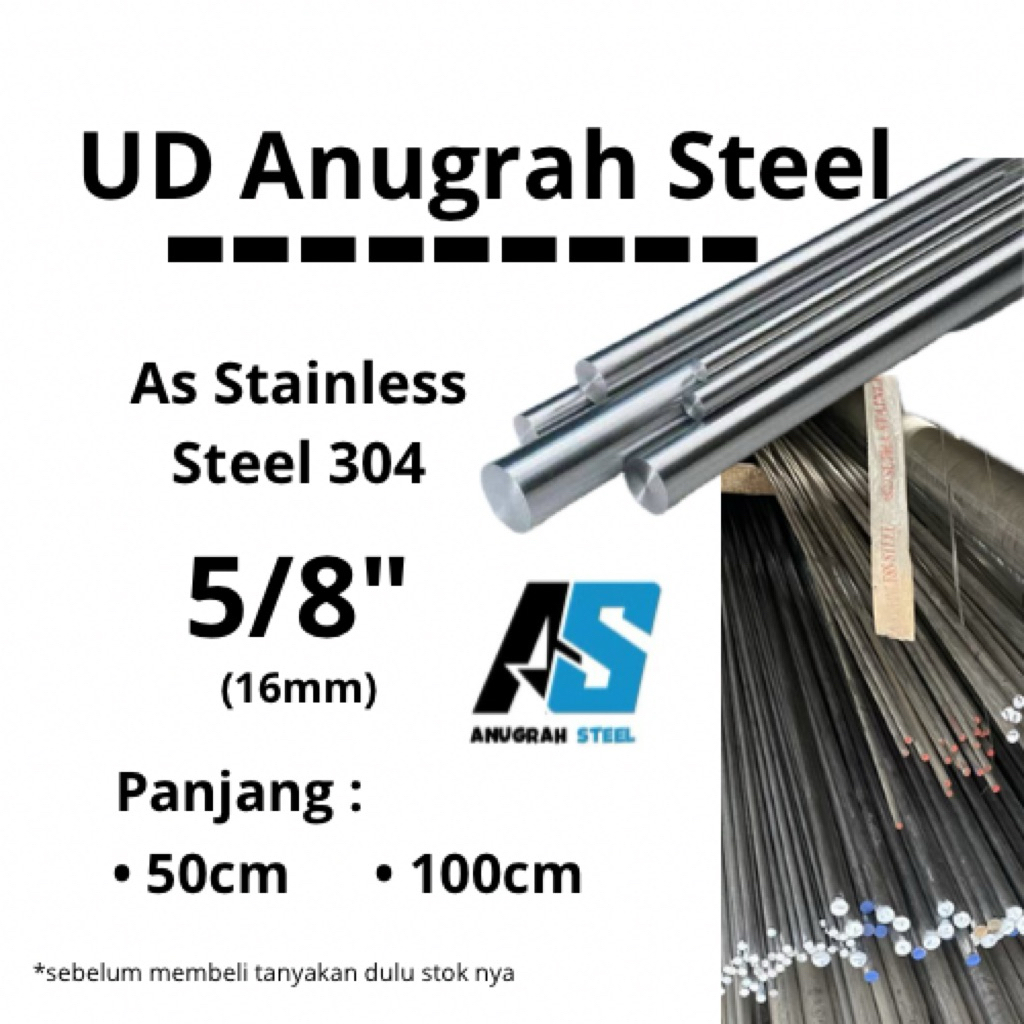 As Stainless Steel 16mm 304