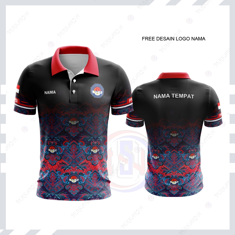Baju BATIK PPDI (PERSATUAN PERANGKAT DESA INDONESIA) Kaos Polo Pria Jersey PPDI Printing