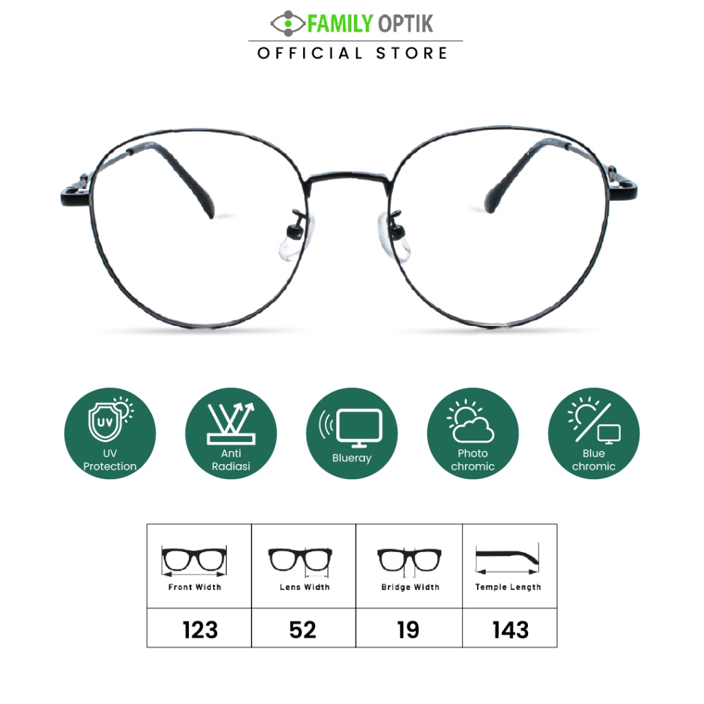 Family Optik - Frame Kacamata Blush On Joanna France 6328 Anti Radiasi Bluecromic Photocromic Minus 
