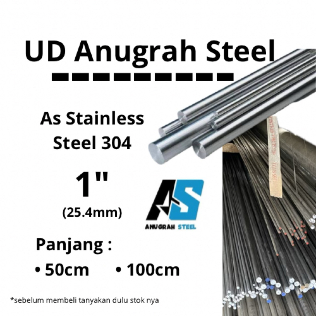 As Stainless Steel 25.4mm 304