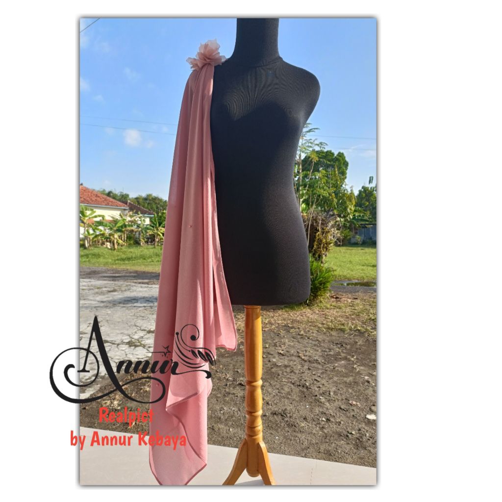 904 Realpict selendang kebaya hiasan kebaya hiasan bahu variasi bahu drapery kebaya hiasan gaun vari
