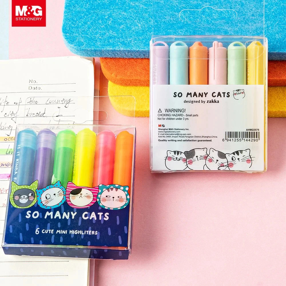 

M&G Mini Highlighter Isi 6 Highlighter Lucu Mini Karakter Isi 6 - ATK