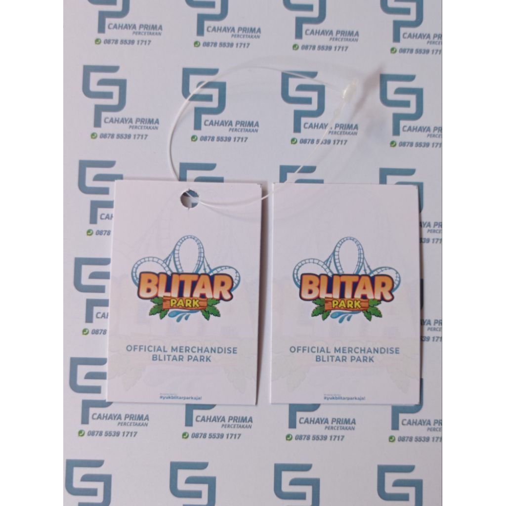 

[ Paket ] tag Hang tag 1 sisi custom baju pakaian souvenir