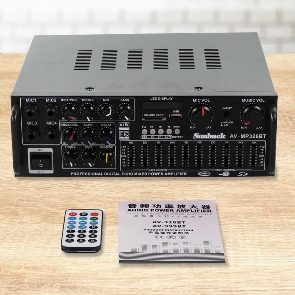 Bluetooth EQ Amplifier Karaoke Mixer Audio FM