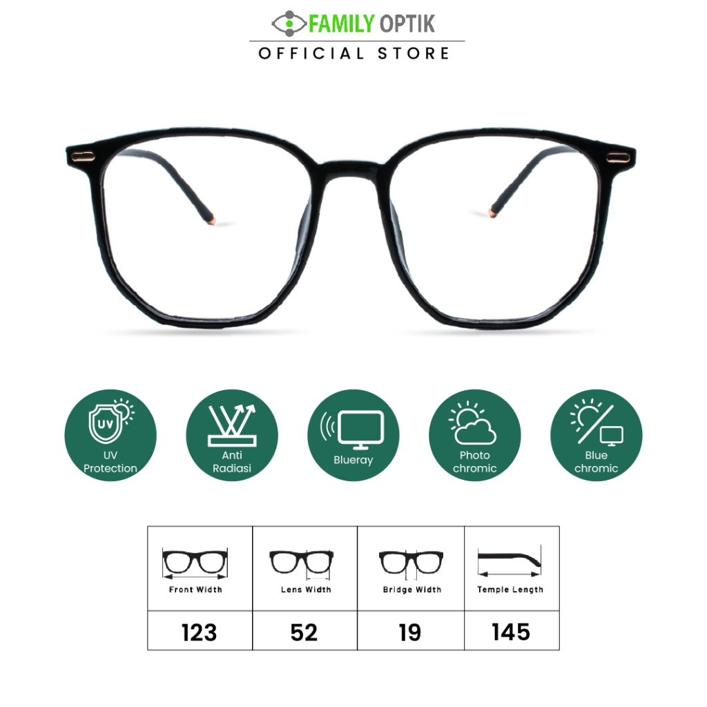 Family Optik - Frame Kacamata Blush On Joanna France 01250 Anti Radiasi Bluecromic Photocromic Minus