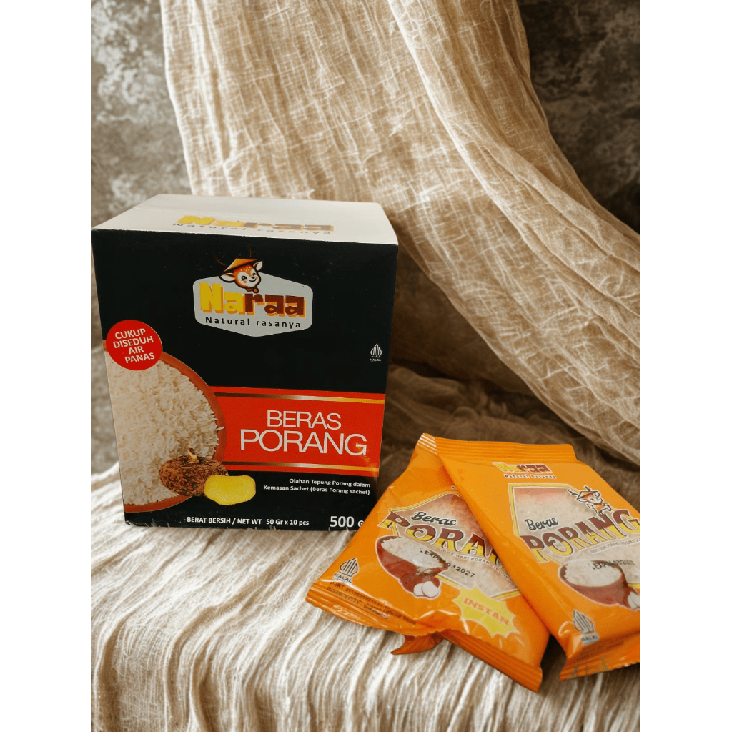 

Naraa Beras Porang Instan Shirataki Rendah Karbo Konjac Rice Diet DEBM Keto Kemasan Sachet