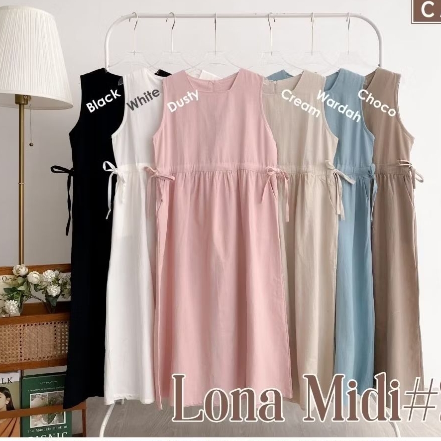 Overall Outer Inner Muslimah Cantik Lona Midi
