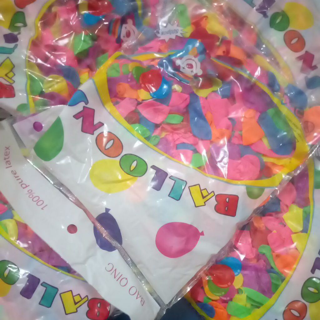 Balon mini Isi 500 Pcs ORI Balon Air Balon Jari
