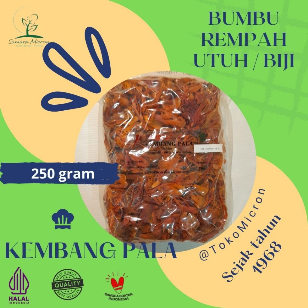 

Bumbu Rempah Samara Micron - Kembang Pala Utuh 250 gr