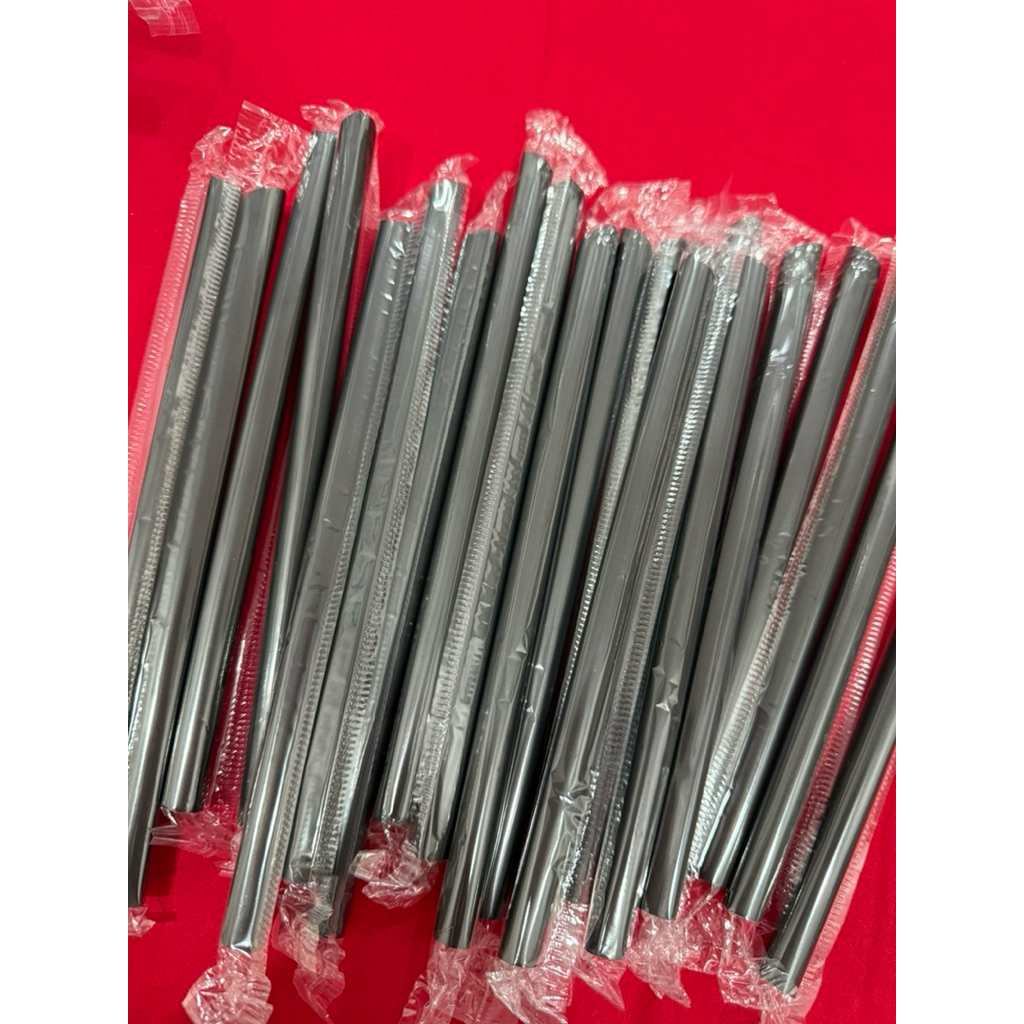 100PCS Sedotan BOBA Steril hitam 12mmx21cm higienis bubble straw sedotan bubble sedotan boba higenis