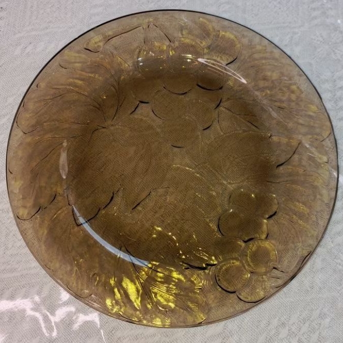 Piring Saji Emboss Kaca Desain Buah-Buahan