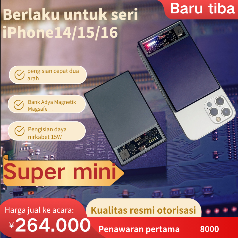 15W Wireless Magnetic PowerBank magsafe 10000Mah Phone modul fast charging Iphone 8-16 Power Bank ro