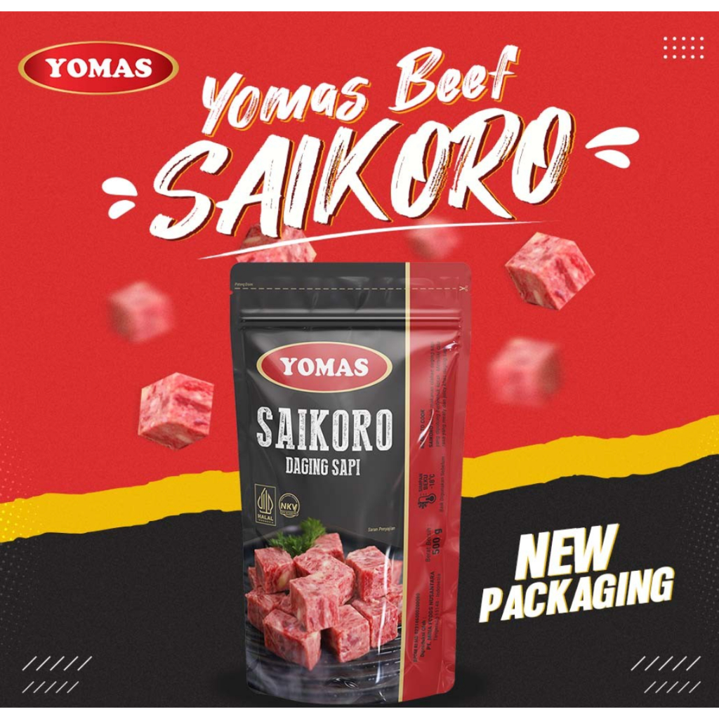 

Yomas Daging Saikoro Beef 500gr | Premium / Saikoro Beef