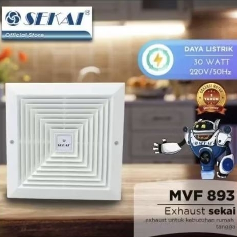 Exhaus Fan Sekai Ceiling 8 inch