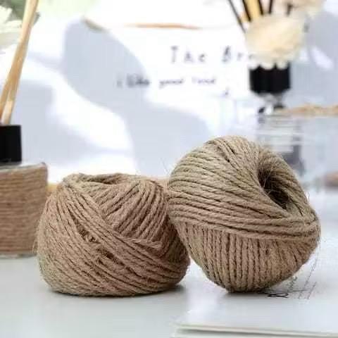 

10Roll Pita Tali Rami Goni Tali Serabut 2 PLY - 3 PLY Jute Ribbon DIY (-/+ 30 - 50 Meter)