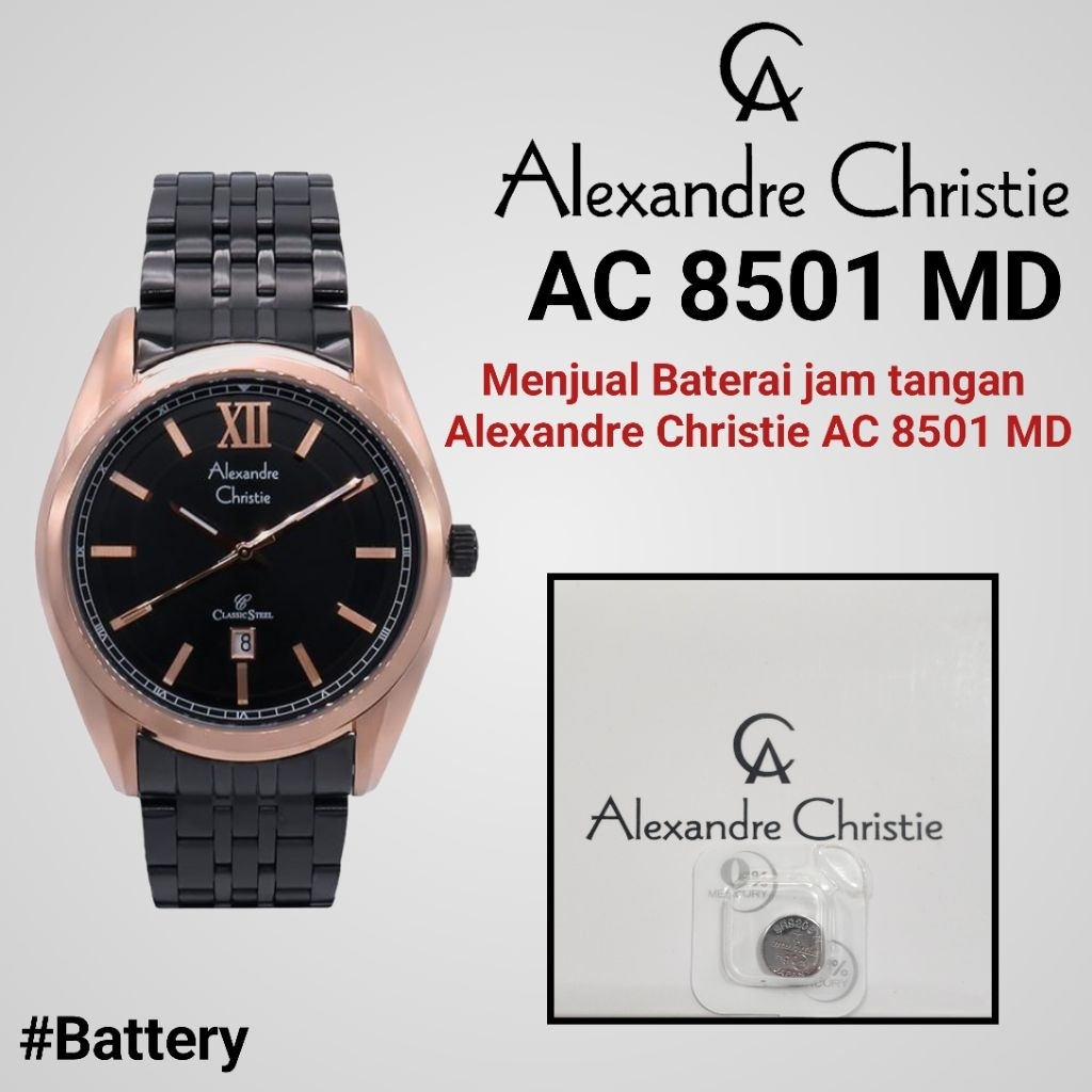 Baterai Jam Tangan Alexandre Christie AC 8501 MD