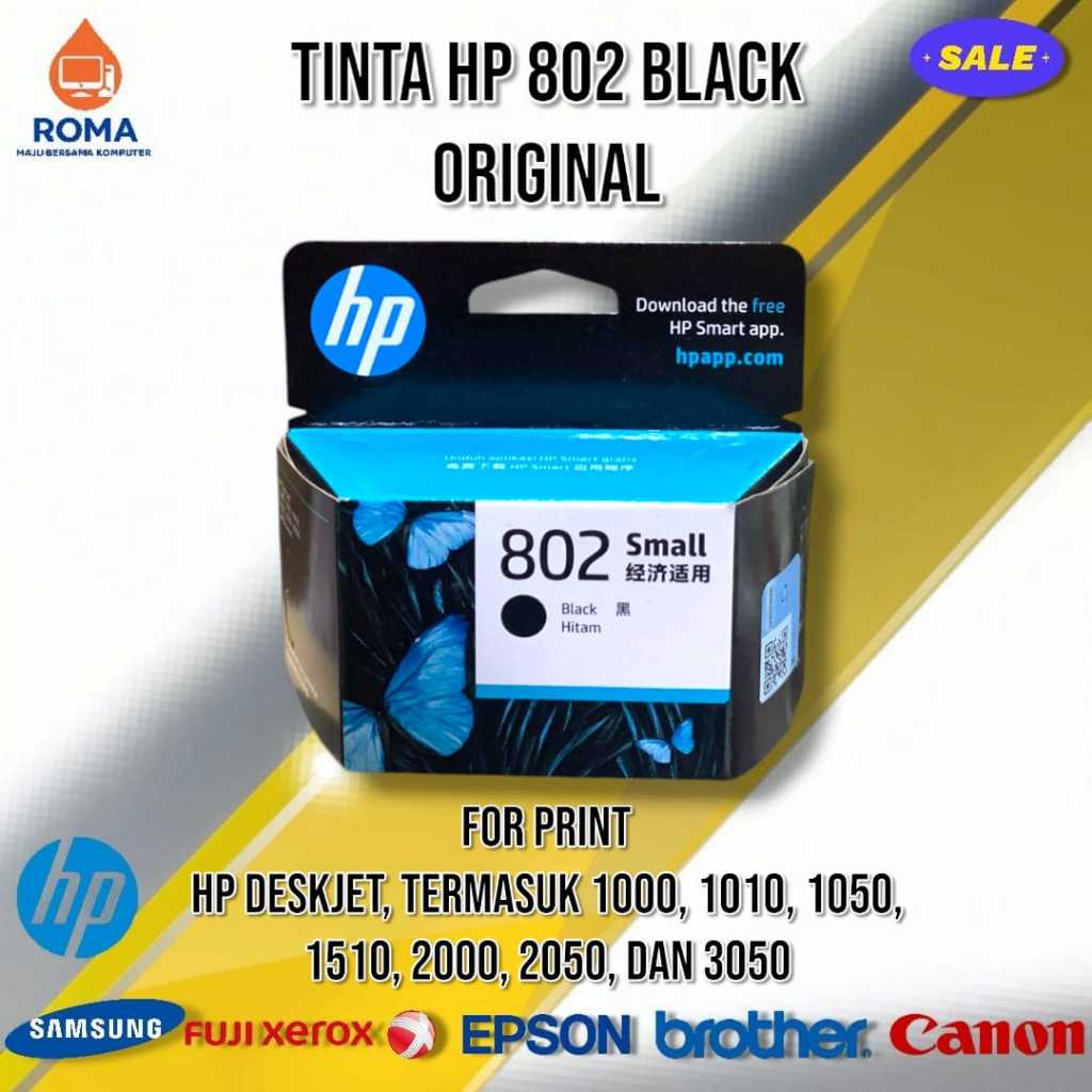 Tinta Hp 802 Black Ink Cartridge Original