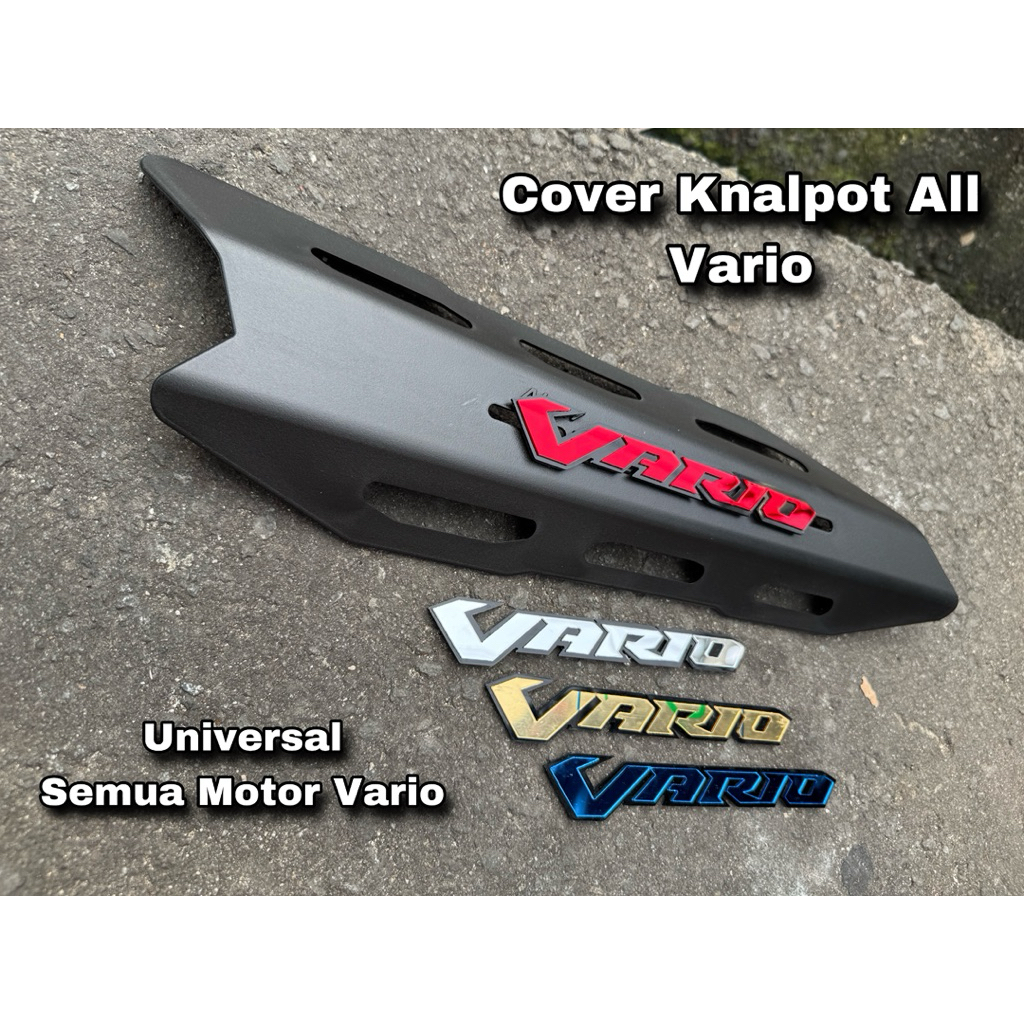 Cover Knalpot honda Vario + Emblem Acrylik Universal Semua Vario Karbu Vario Techno Vario125/150 old