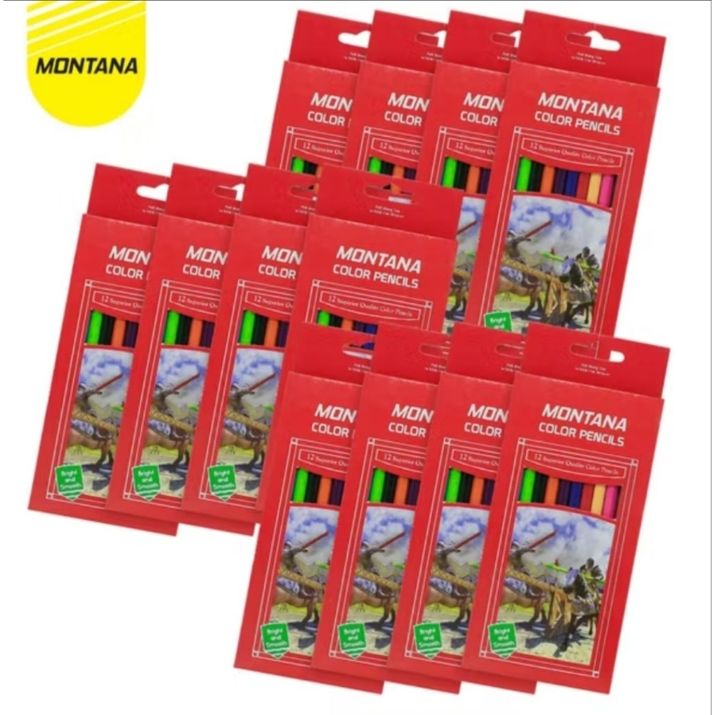 

Pensil Warna / Colour Pencil 12 Warna Panjang Bright Colour Montana [12set]