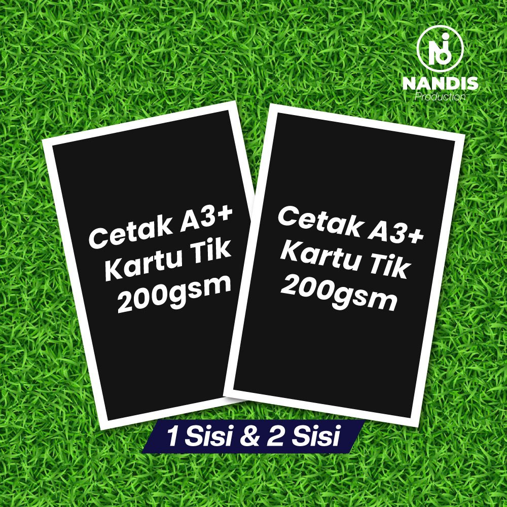 

Cetak Kartu Tik 200gsm A3+ | 1 Sisi 2 Sisi | Cetak Cepat