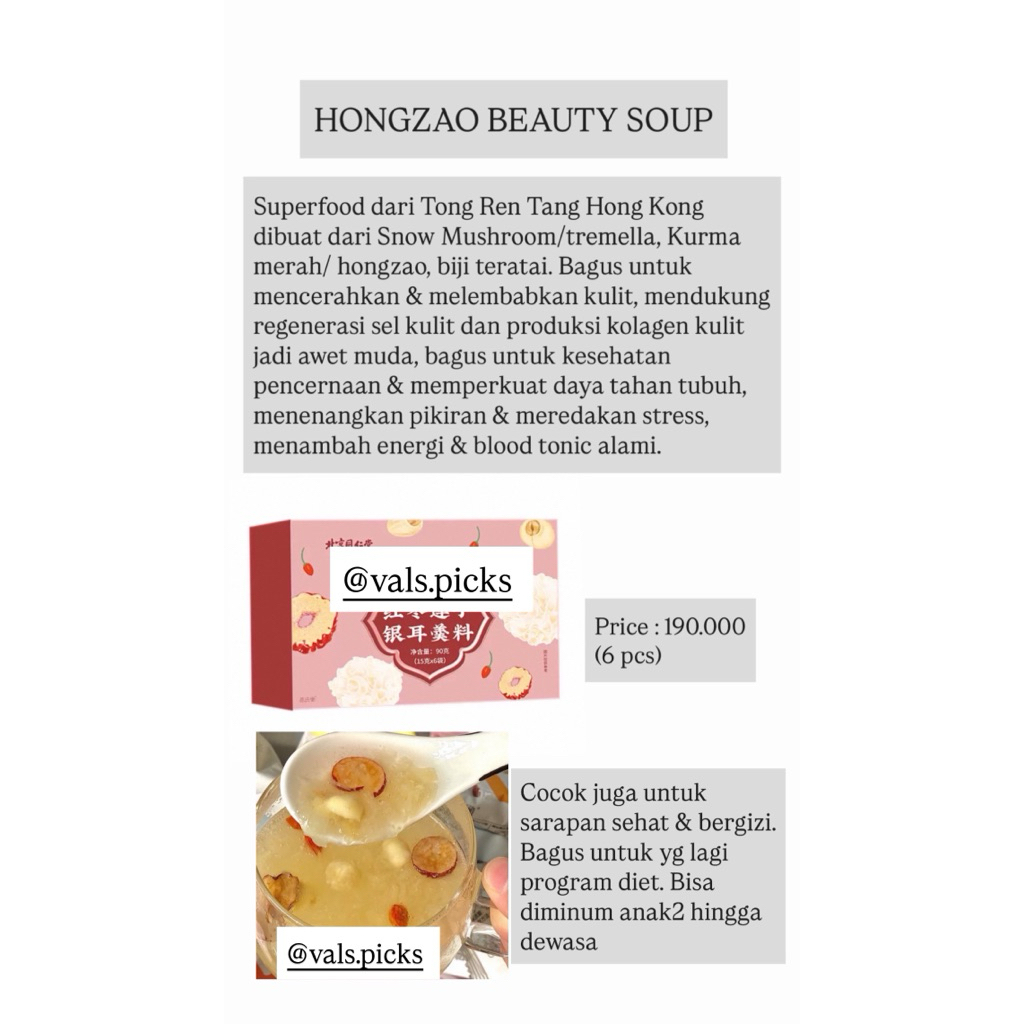 

Hongzao Beauty Soup HONGKONG