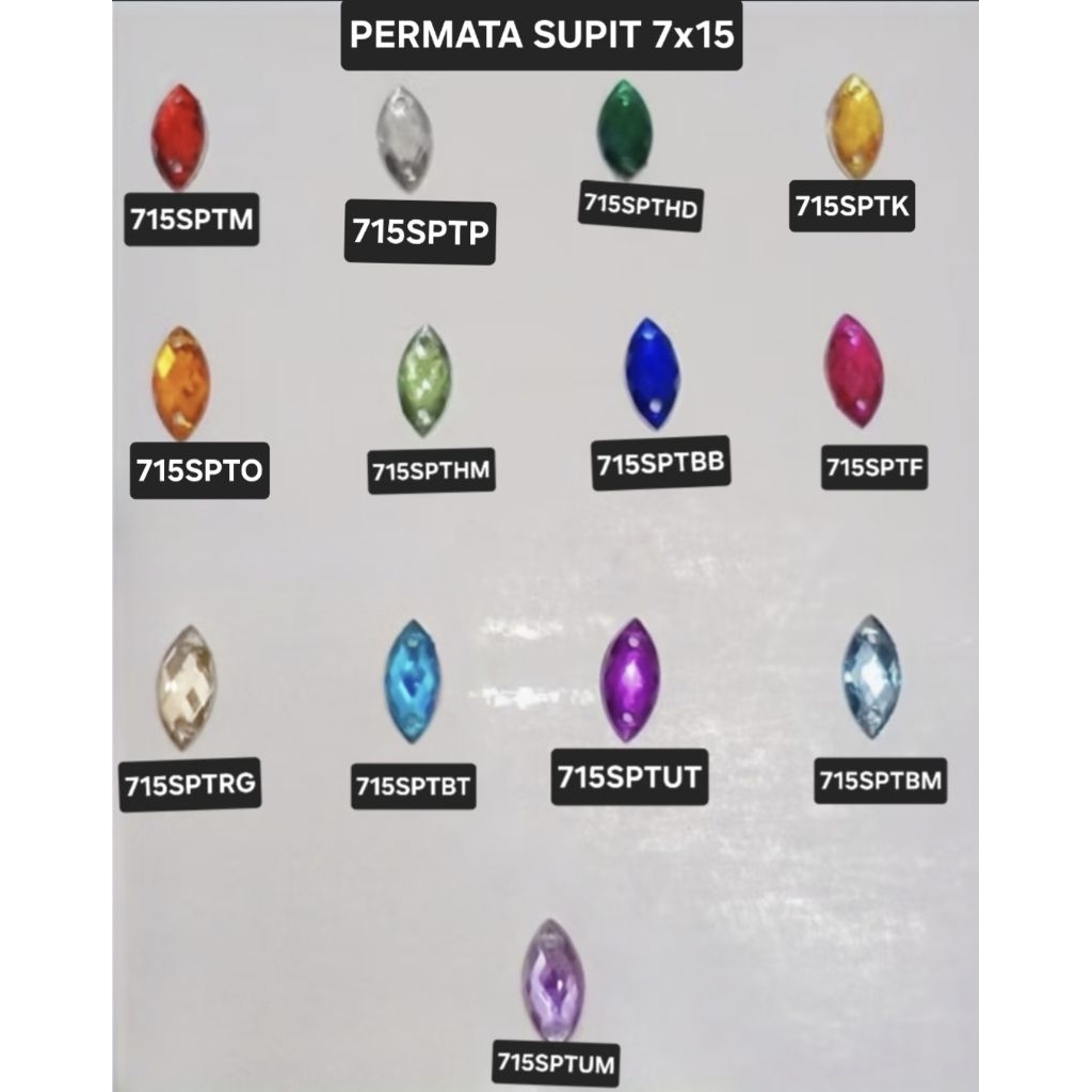 PERMATA SUPIT 7x15 | DIAMOND SUPIT PAYET DIAMOND SAMPAN DIAMOND RESIN DIAMOND TAIWAN MATA