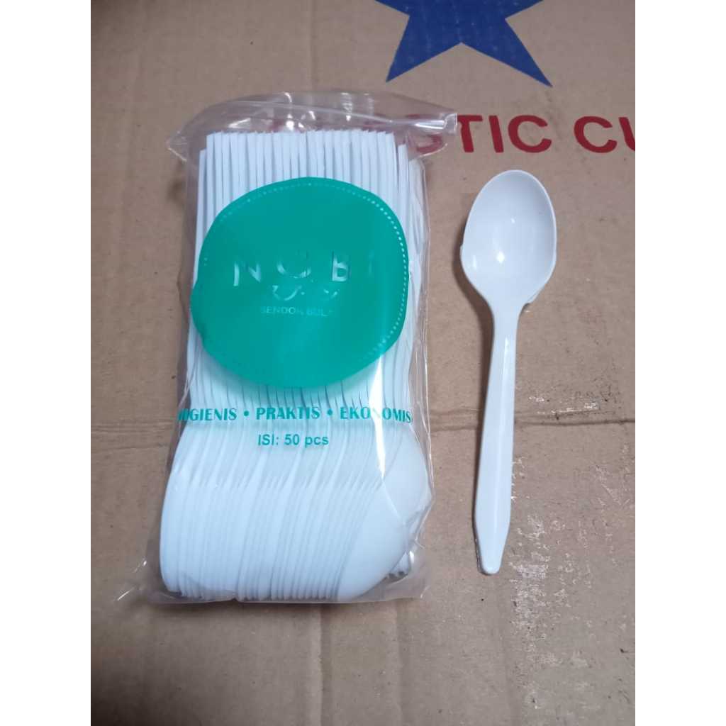 [ISI 50 PCS] SENDOK BULAT NOBI