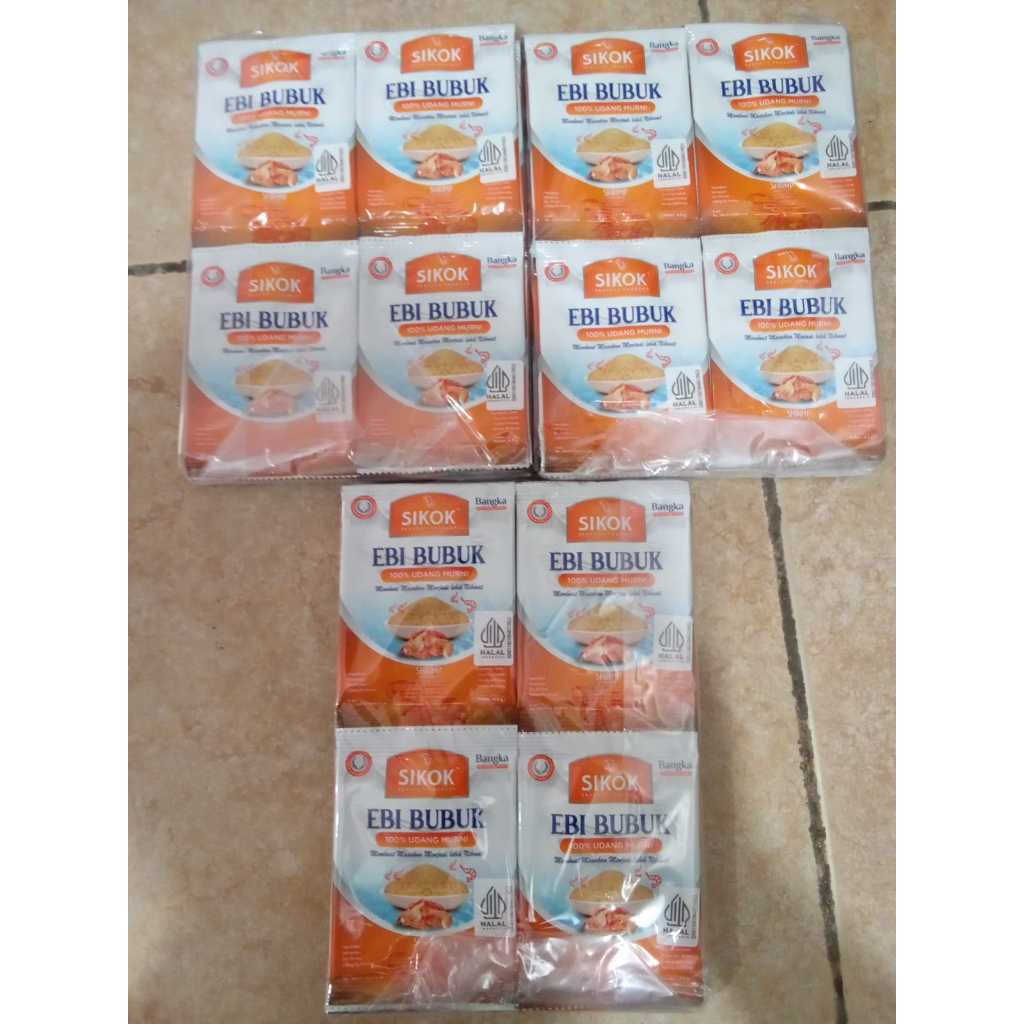 

sikok ebi bubuk shrimp powder 4,5gram hebi menir 100% asli udang ebi ( 1 lusin / 2 lusin )