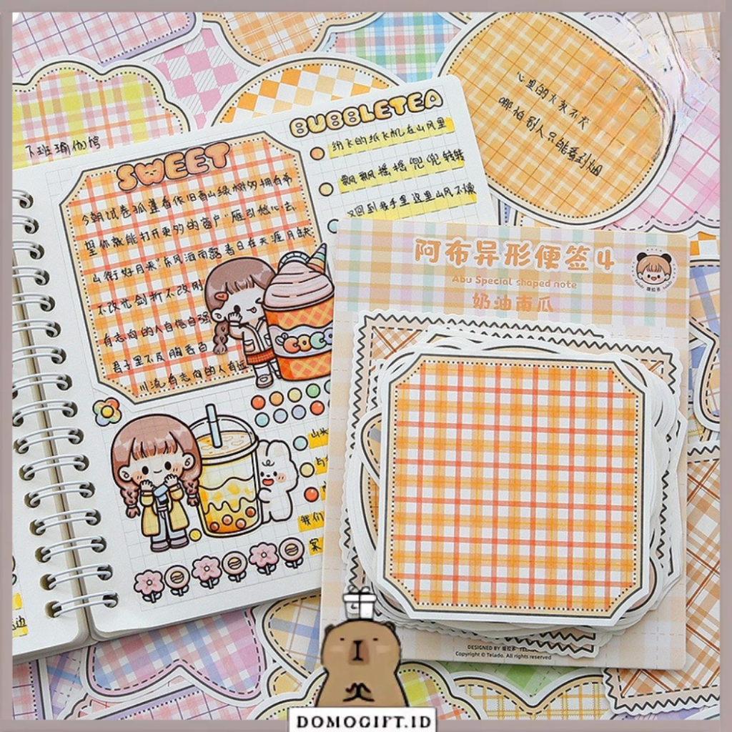 

Kertas Catatan Journaling Kertas Memo Aesthetic Abu Shaped Notes 100 Lembar TLD55