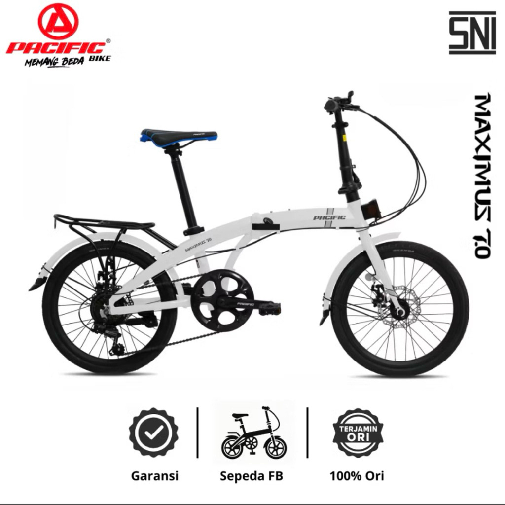 Sepeda Lipat 20 Inch Pacific Maximus 7.0 Terbaru Alloy Pacific sepeda lipat murah promo bisa paylatt